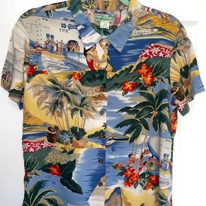 Vintage, Hawaiian Reyn Spooner short sleeve button down shirt, Size XS Unisex